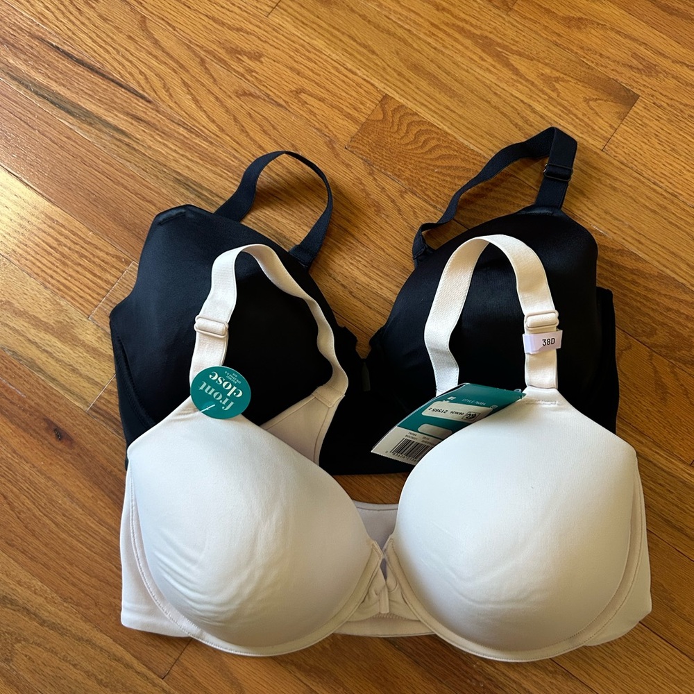 Women's Black and pink Bra Set